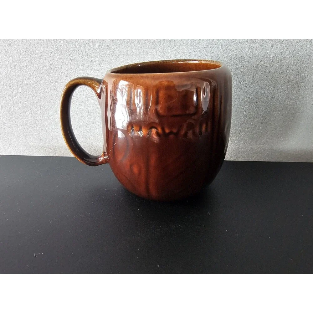 Kava Craft Hawaiian Brown Coffee Cup Mug Tutu Kane Grandpa Cool Detail On Back - Picture 2 of 4